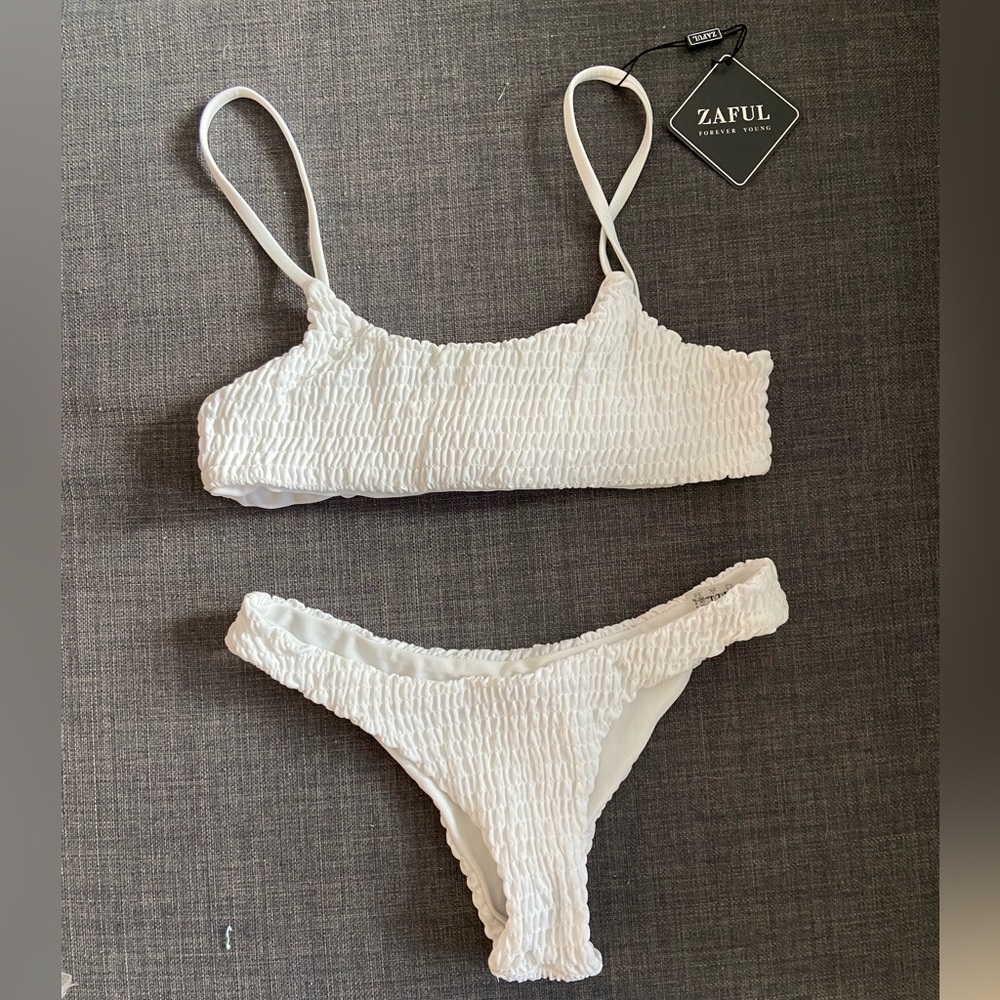 Zaful White Swimsuit Sz Small